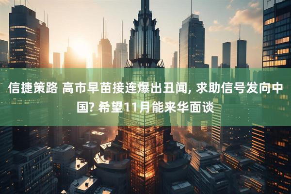 信捷策路 高市早苗接连爆出丑闻, 求助信号发向中国? 希望11月能来华面谈