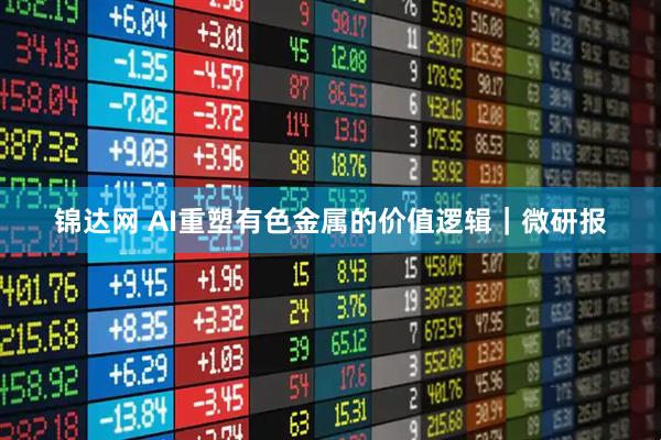 锦达网 AI重塑有色金属的价值逻辑｜微研报